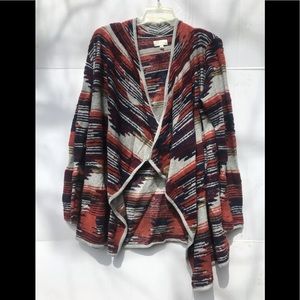 Lucky Brand Aztec Open Faced Drape Size Large